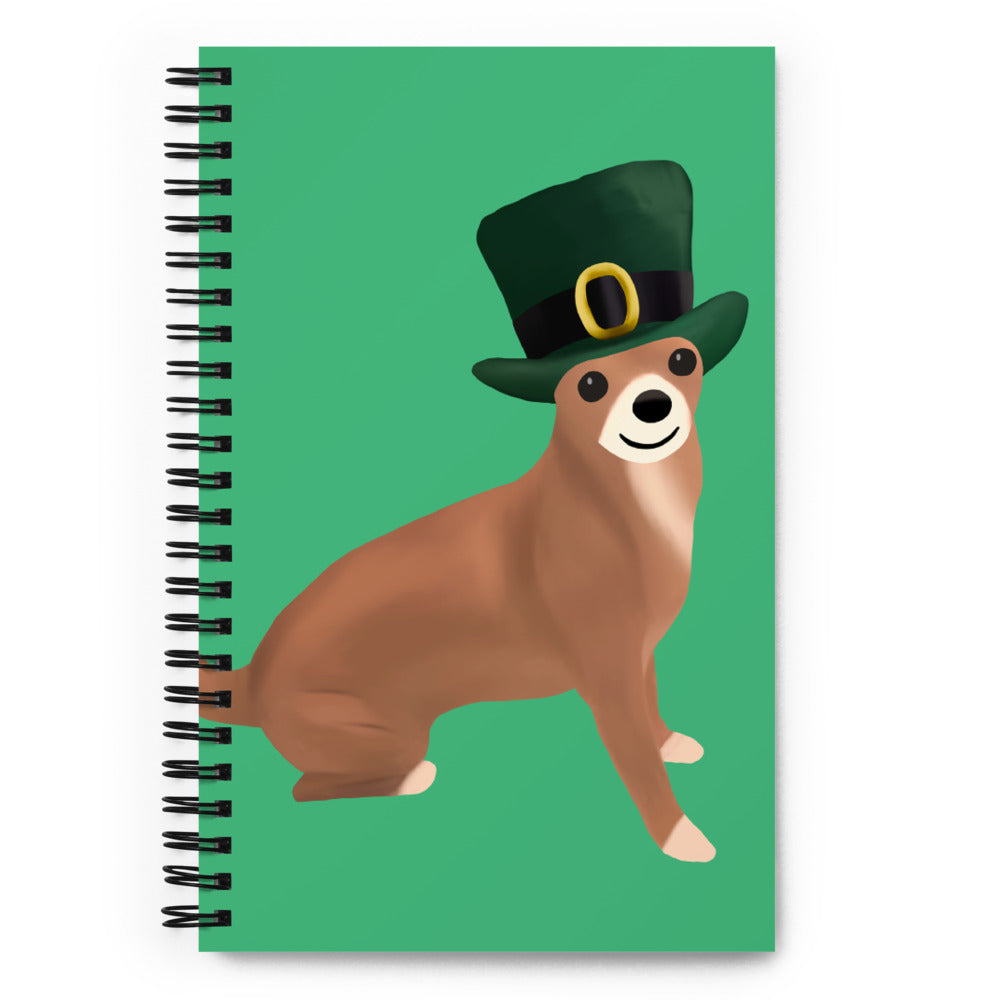 St. Patrick's Bean Soft-Touch Spiral Notebook (Size: 5.25″ × 8.25″)