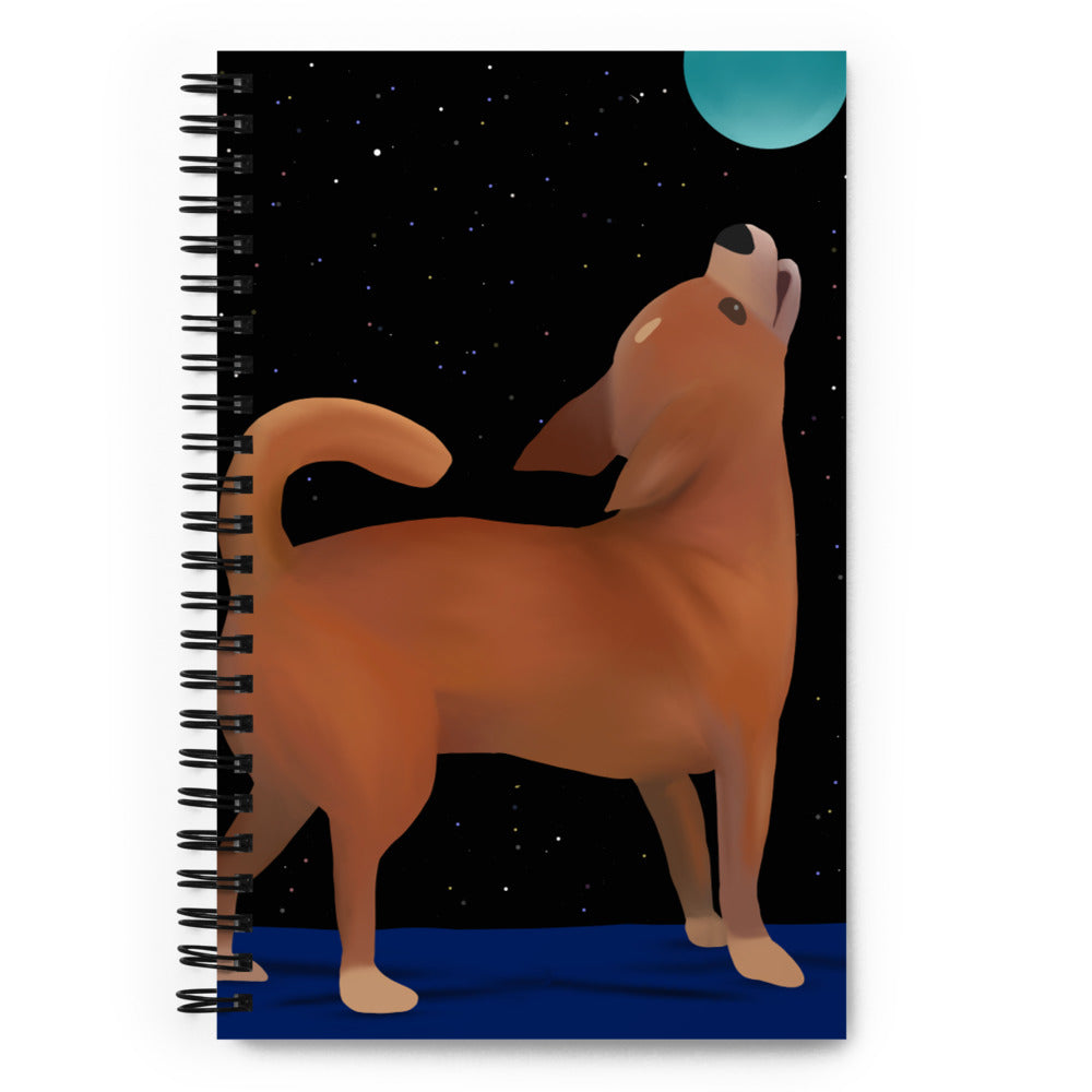 Howling Bean Soft-Touch Spiral Notebook (Size: 5.25″ × 8.25″)