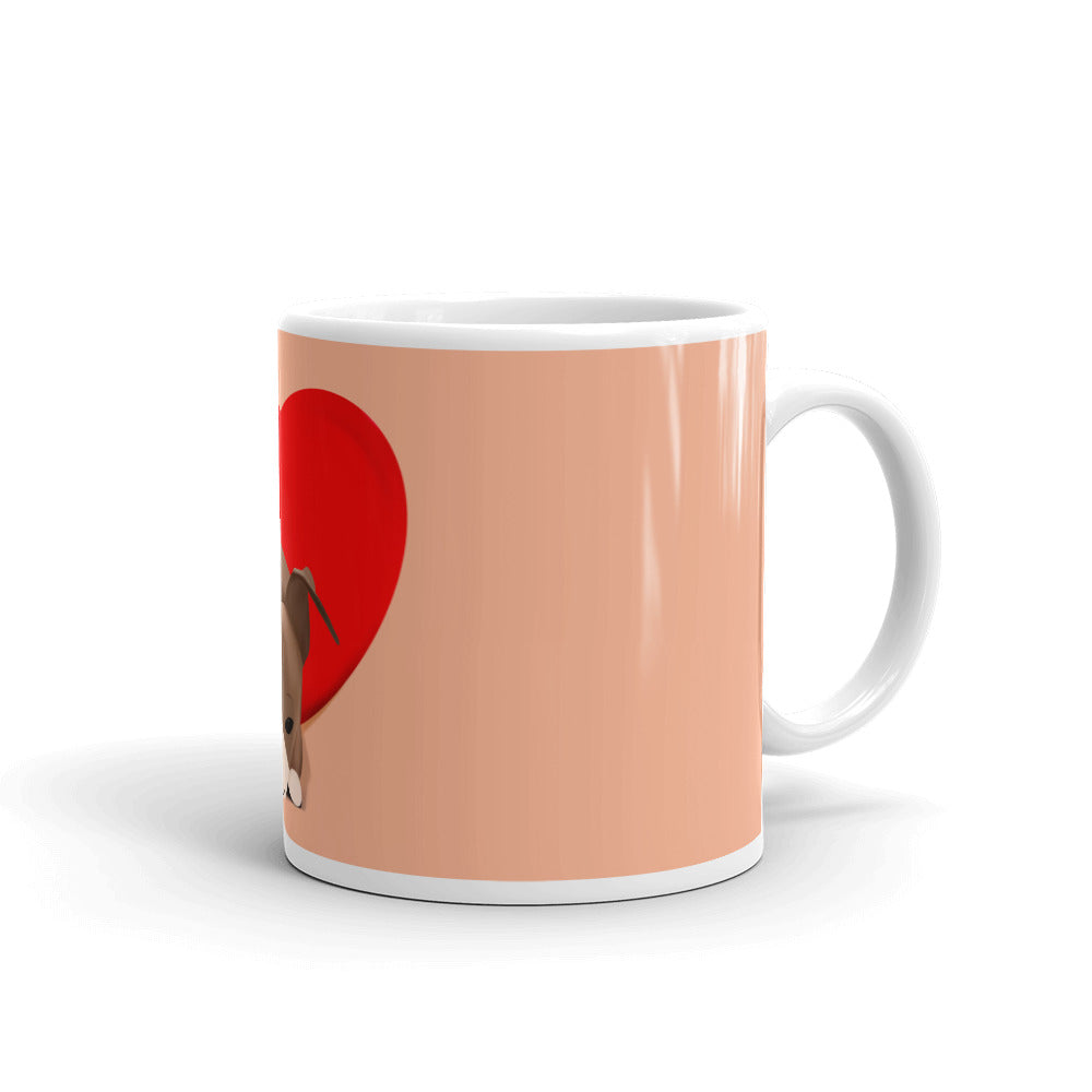 Sweet Heart Bean Glossy Mug (11 oz or 15 oz)