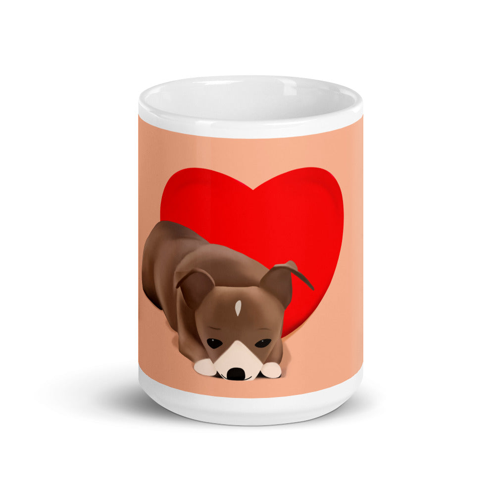 Sweet Heart Bean Glossy Mug (11 oz or 15 oz)