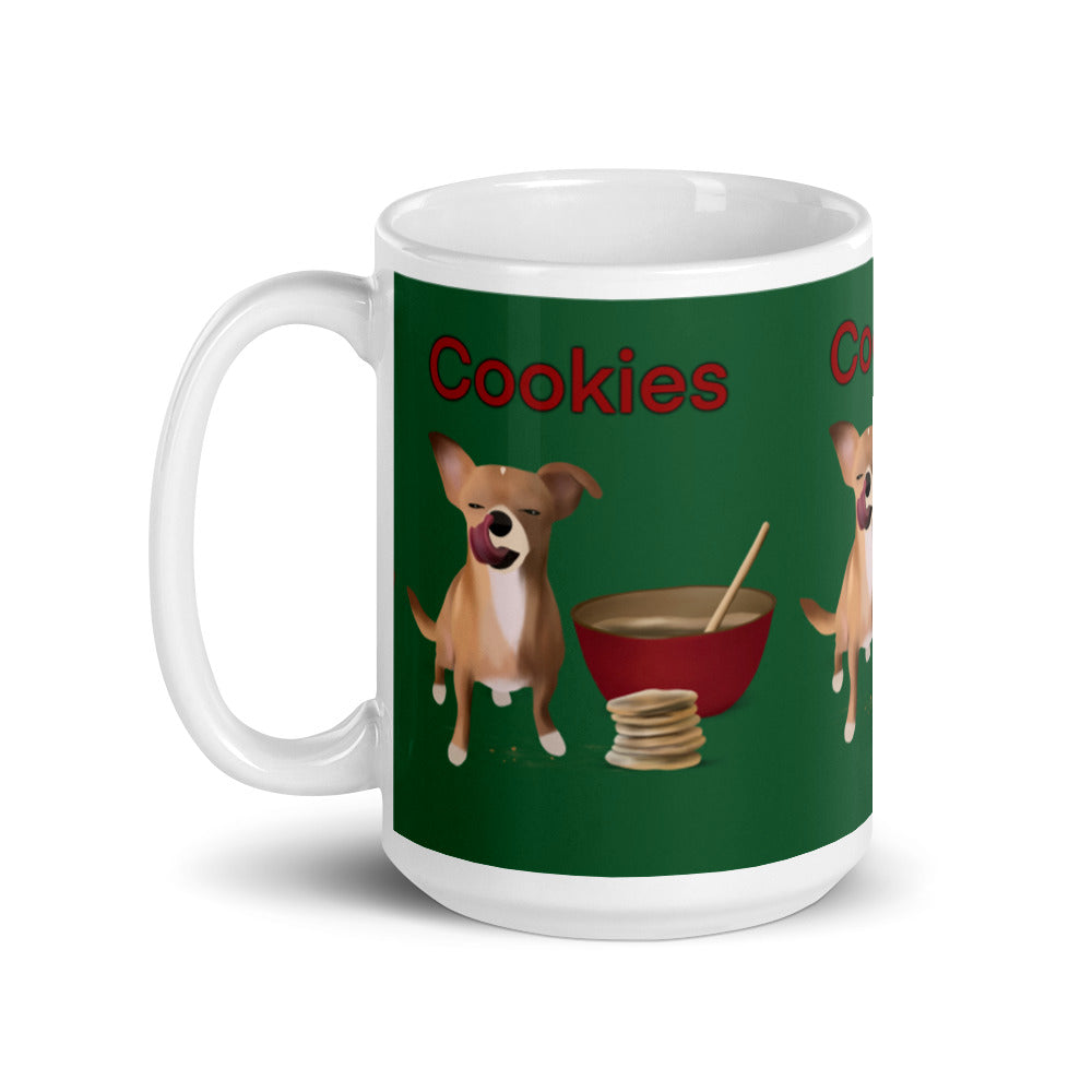 Cookie Bean Glossy Mug (15 oz)